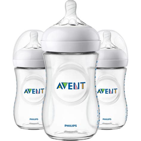 Philips AVENT Natural Baby Bottle, Clear, 9 Oz .
